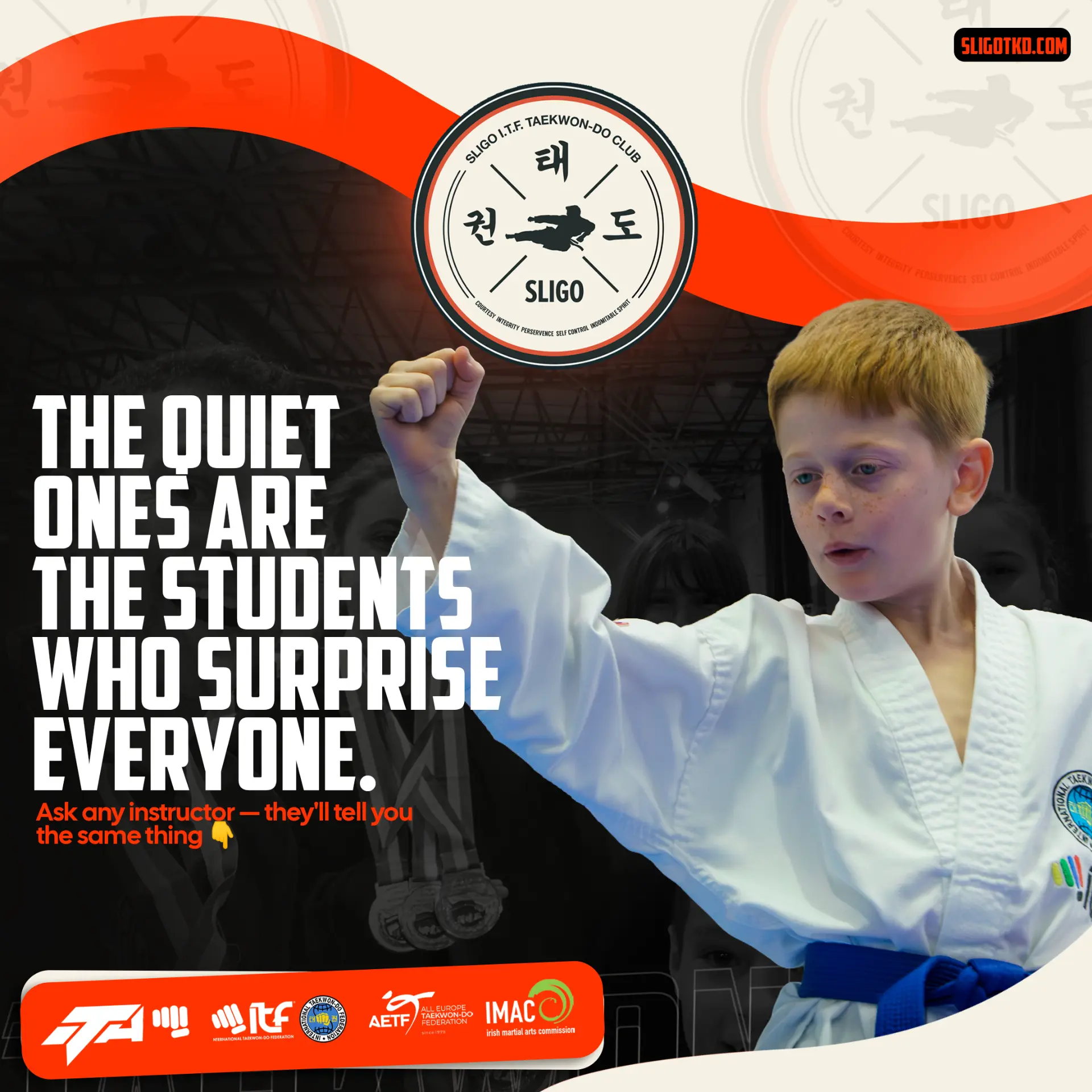 Sligo ITF social graphic — the quiet ones are the students who surprise everyone