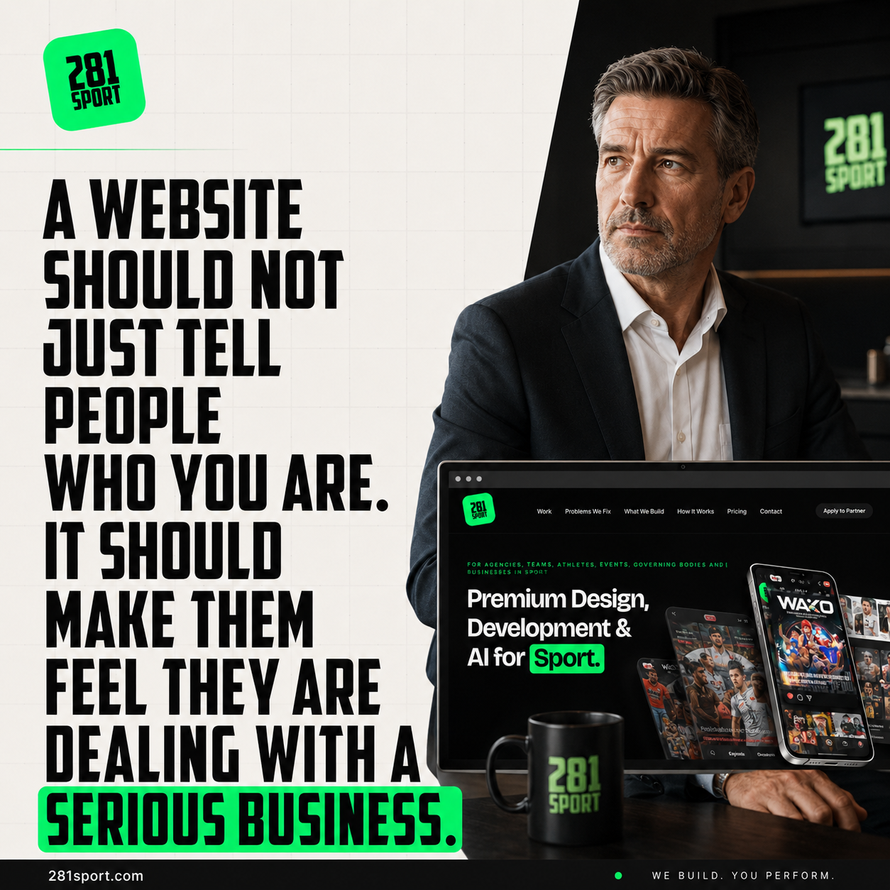 281Sport campaign: a website should make people feel they are dealing with a serious business